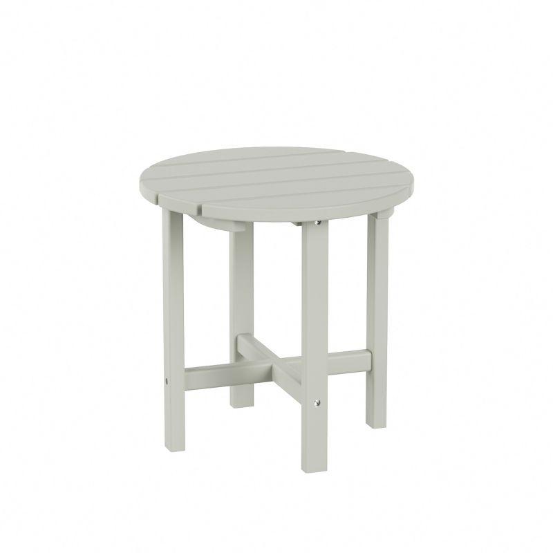 WestinTrends All-Weather Outdoor Patio Round Poly Adirondack Side Table