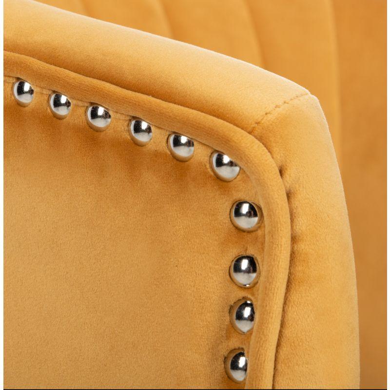 Stazia Wingback Accent Chair - ACH4502 - Marigold/Black - Safavieh