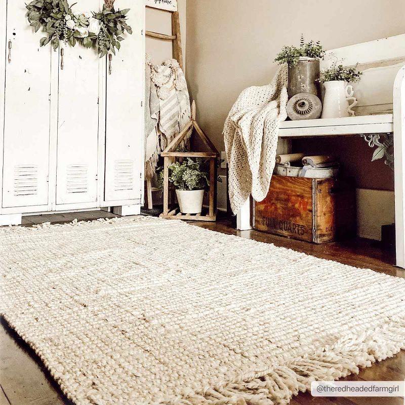 Hauteloom Moncton Handmade Jute/Sisal Beige Area Rug