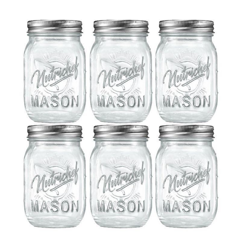 NutriChef Glass Jar - Set of 6 (Set of 6)