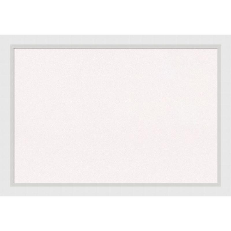 Blanco White Wood Framed Large Cork Bulletin Board