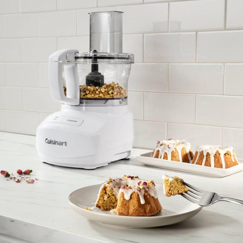 Cuisinart 7 Cups 350W Core Food Processor White FP-7: 3-Year Warranty, Shredder, Chops, Purees, Dishwasher-Safe