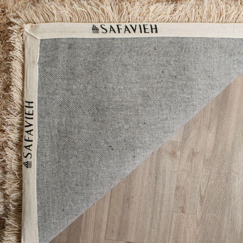 Shag SG256 Hand Tufted Indoor Accent Rug - Champagne - 2'x3' - Safavieh.
