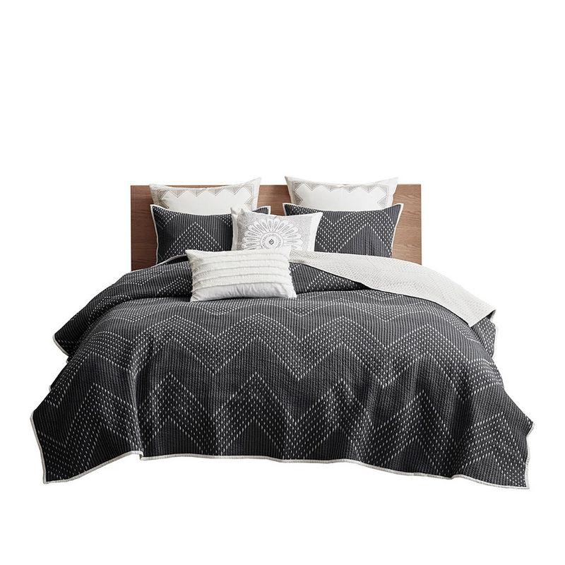 INK+IVY Pomona 3 Piece Embroidered Cotton Quilt Set