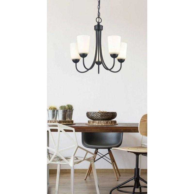 Ivey Lake Matte Black 5-Light Traditional Chandelier