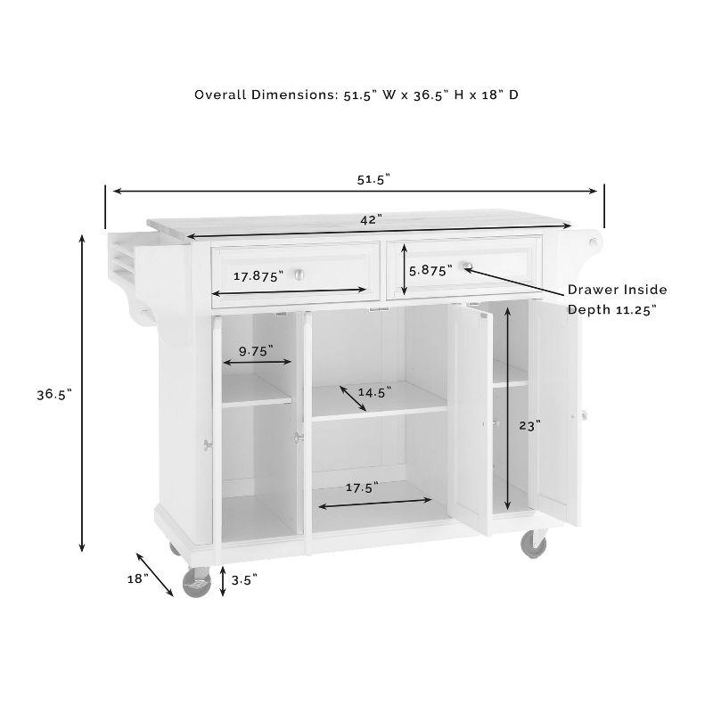 Gray Granite Top Kitchen Cart with Storage and Spice Rack