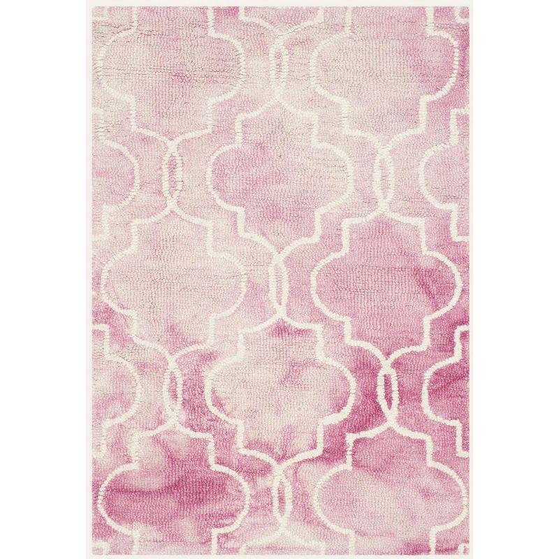 Dip Dye DDY676 Hand Tufted Indoor Accent Rug - Rose/Ivory - 2'x3' - Safavieh