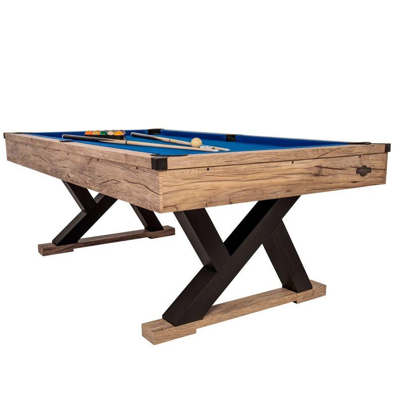 Rustic Blond 84" Kirkwood Billiard Table with Royal Blue Cloth