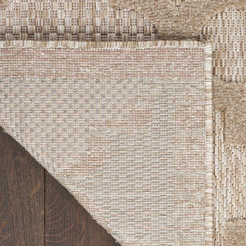 Nourison Trellis Outdoor Runner Rug Natural Beige 2' x 6'