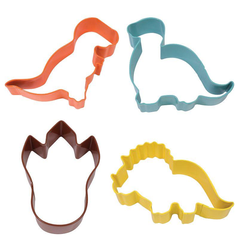 R&M International Color Dinosaur 4 Piece Cookie Cutter Set