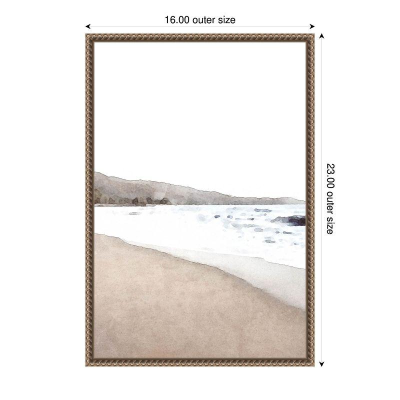 Amanti Art Neutral Beach by Melloi Art Prints Canvas Wall Art Print Framed 16 x 23