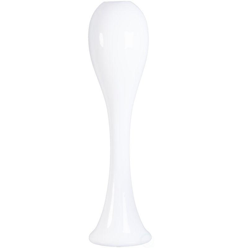 Uniquewise 39 Tall White Narrow Unique Fiberglass Modern Floor Vase