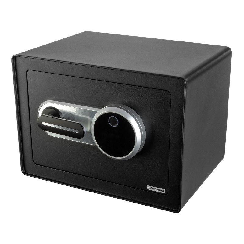 Stalwart Fingerprint Biometric Safe Lockbox, Black