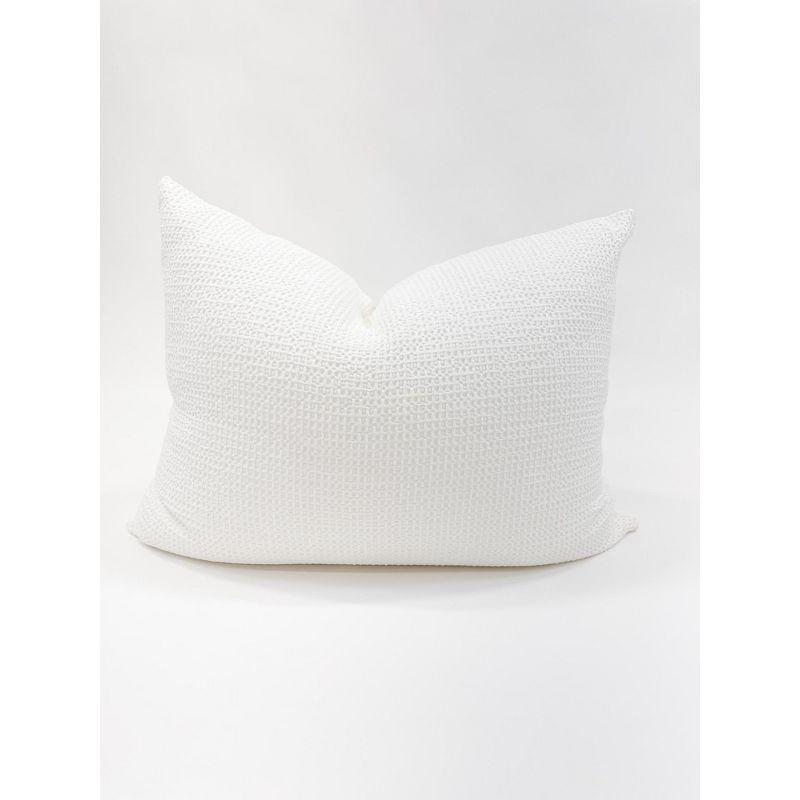 Dutch Euro White Cotton Waffle Bed Pillow