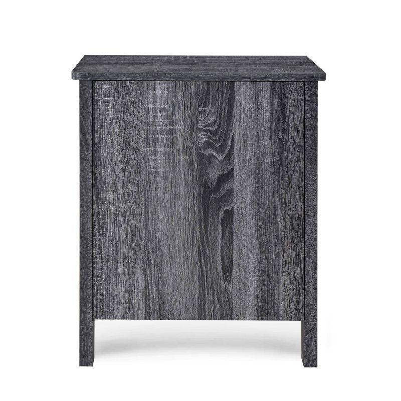 Set of 2 Olimont Contemporary 2 Drawer Nightstands Sonoma Gray Oak - Christopher Knight Home: Bedside Storage Tables