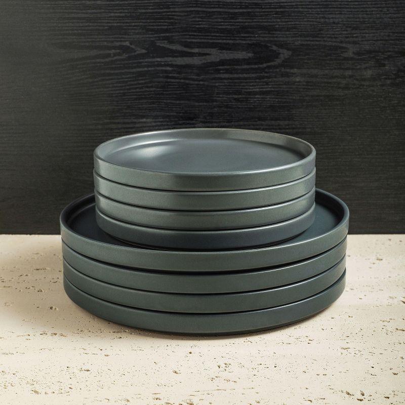 Gray Matte Ceramic 32-Piece Dinnerware Set, Service for 8