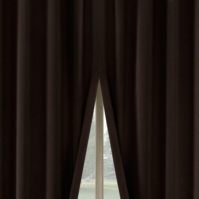 Aria Magnetic Closure Theater Grade 100% Blackout Back Tab Curtain Panel Pair