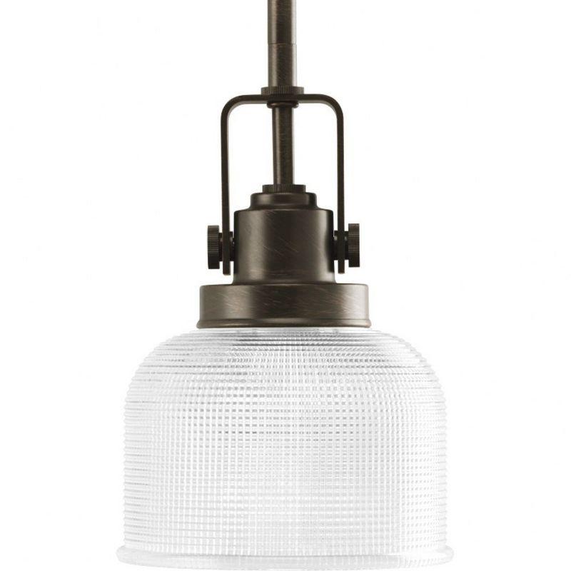 Progress Lighting Archie 1-Light Mini-Pendant, Polished Chrome, Prismatic Glass Shade