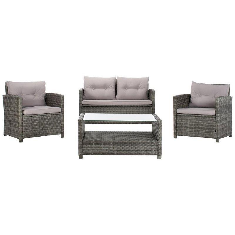 Vellor 4 Piece Patio Outdoor Living Set  - Safavieh