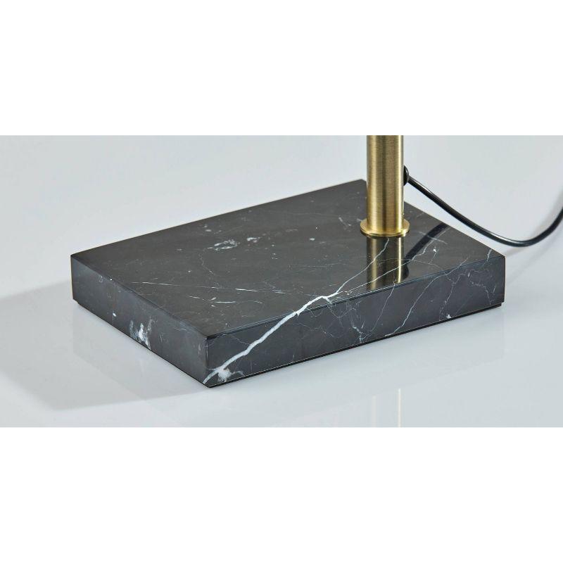 Adesso Cullen Desk Lamp: Marble Base, ETL Listed, Touch Sensor, 24" Metal Cylinder Shade