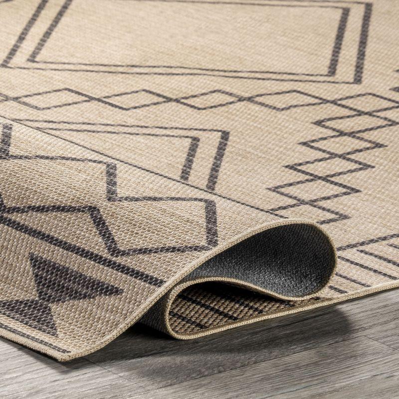 Nuloom Elin Moroccan Border Easy-Jute Machine Washable Indoor Area Rug 5' x 8' in Natural