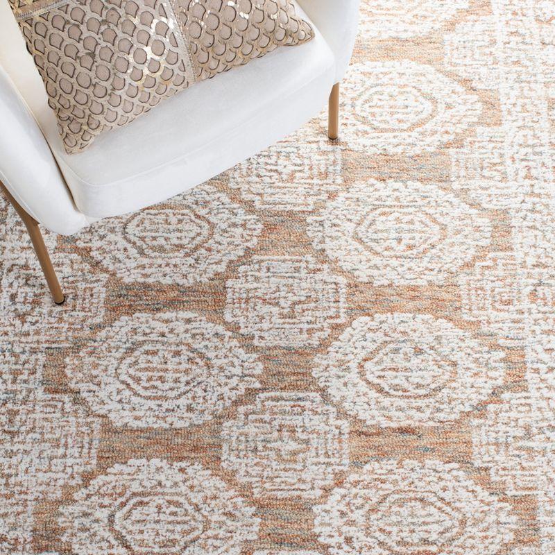 Metro MET803 Hand Tufted Indoor Area Rug - Natural/Rust - 6'x6' - Safavieh