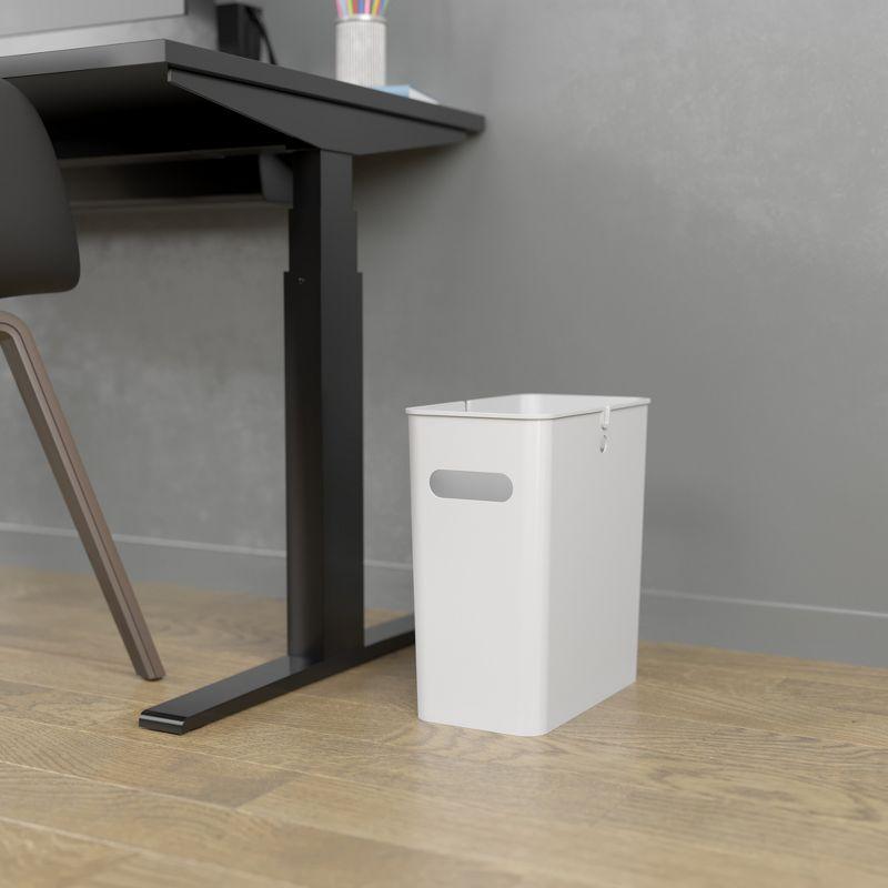 Polar White 4.2 Gallon Touchless Plastic Trash Can