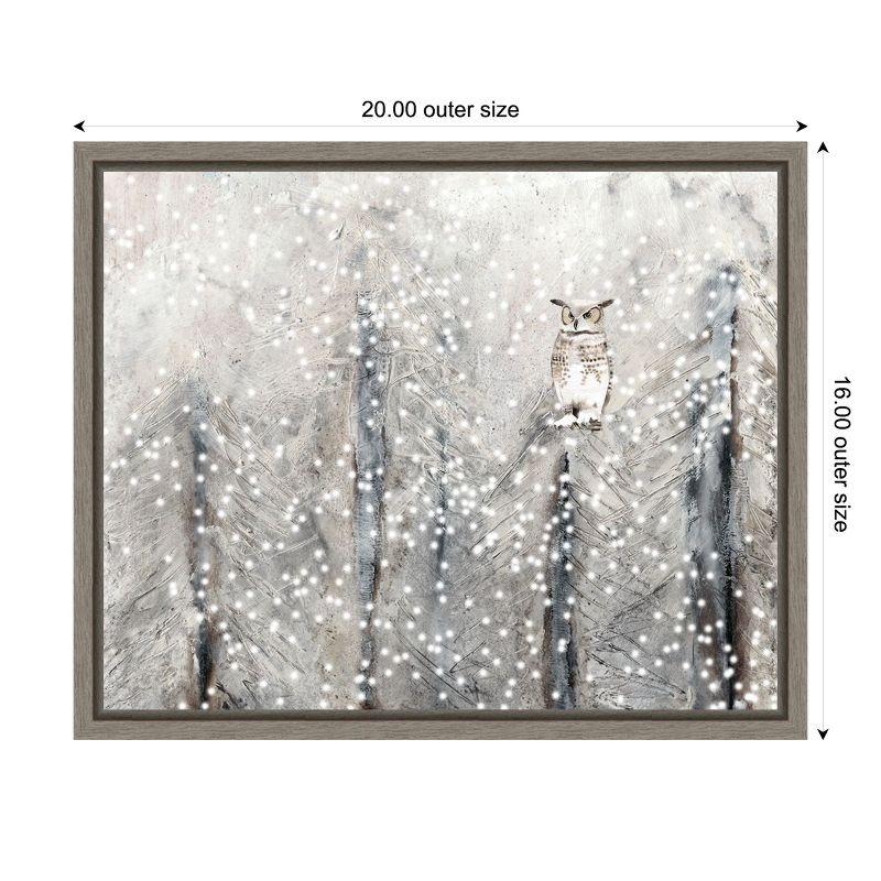 Amanti Art Snowy Habitat I (Owl) by Alicia Ludwig Canvas Wall Art Print Framed 20 x 16-in.