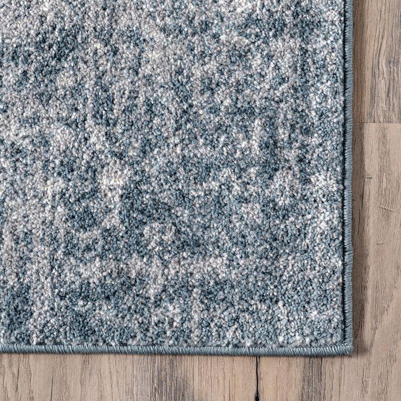 Nuloom 4x6 Justine Vintage Medallion Indoor Area Rug, Blue, Faded Persian Design, Stain Resistant, BedroomLiving Room, Kitchen,