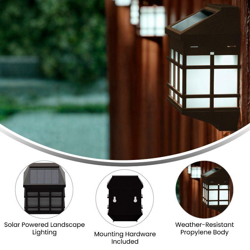 Rutland Decorative Wall Mount Solar Powered Lighting for Decks and Fencing