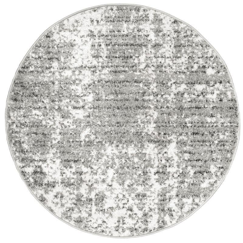Nuloom Deedra Abstract 10 Round Indoor Area Rug for Living Room Bedroom Dining Room Kitchen, Grey/Ivory