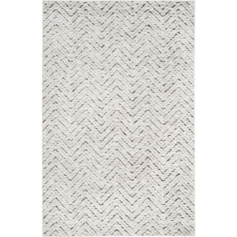 Chic Lodge Ivory Charcoal Hand-Knotted Easy-Care 6' x 9' Rug