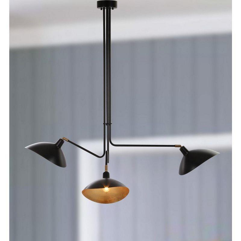 Lewis Metal Pendant Lamp - Black - Safavieh.