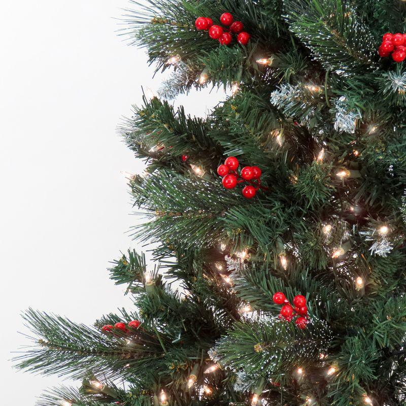 6.5' Prelit Hinged Pencil Meadowlark Artificial Christmas Tree Clear Lights - National Tree Company