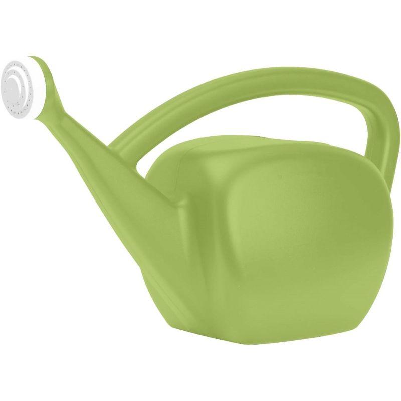 Root & Vessel Mid Century Modern Plastic Watering Can, Green, 2 Gallon