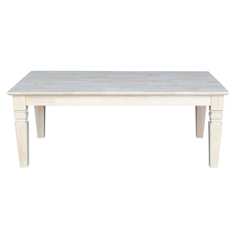 International Concepts Java Coffee Table: Farmhouse Style, Hardwood Frame, Spot Clean, 18" High