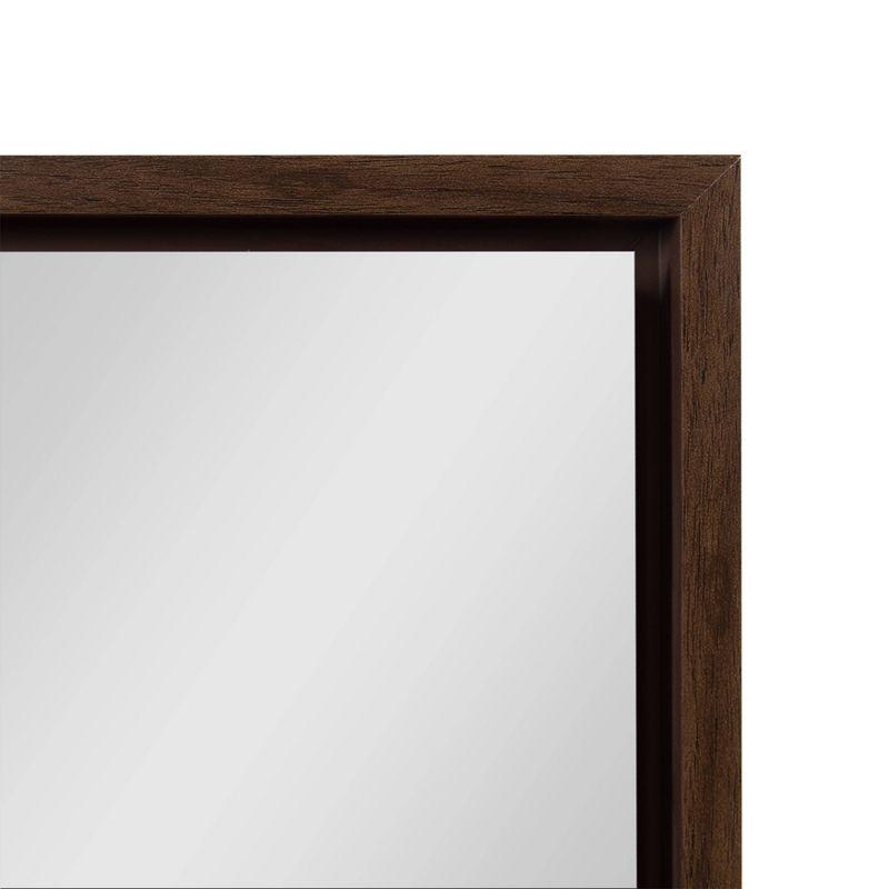 16&#34; x 48&#34; Evans Framed Wall Panel Mirror Walnut Brown - Kate and Laurel