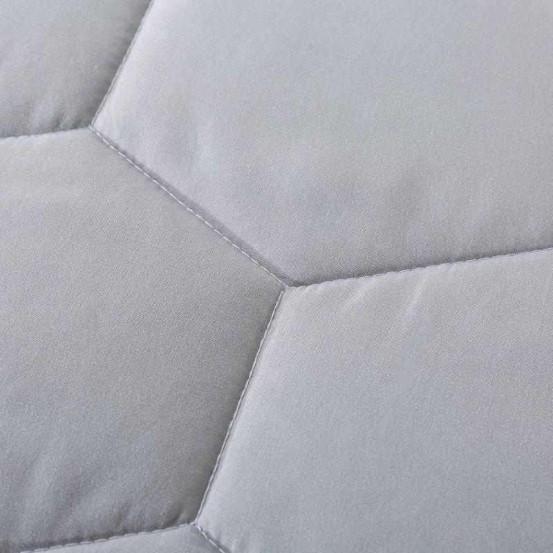 Glacier Grey Honeycomb Stitch Soft Microfiber King Blanket