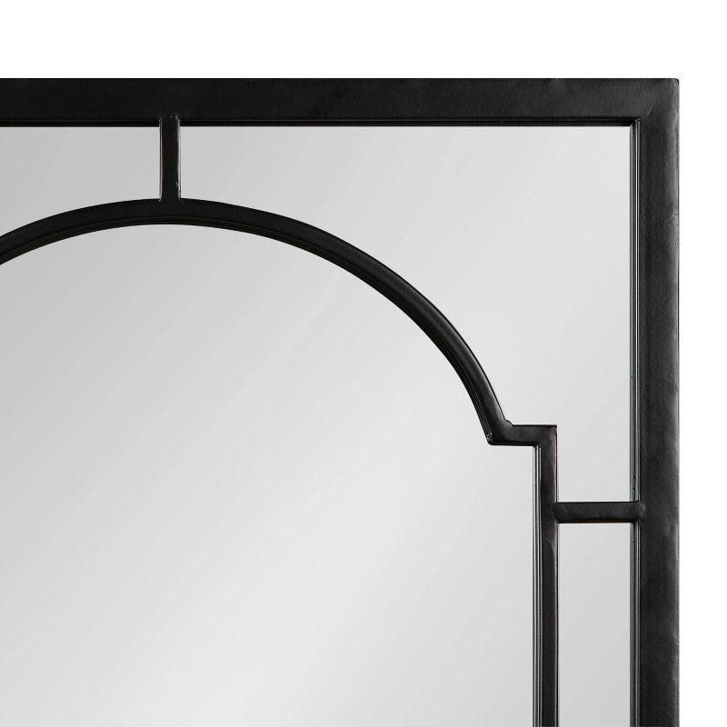 Lyla Metal Framed Arch Decorative Wall Mirror Black - Kate & Laurel All Things Decor