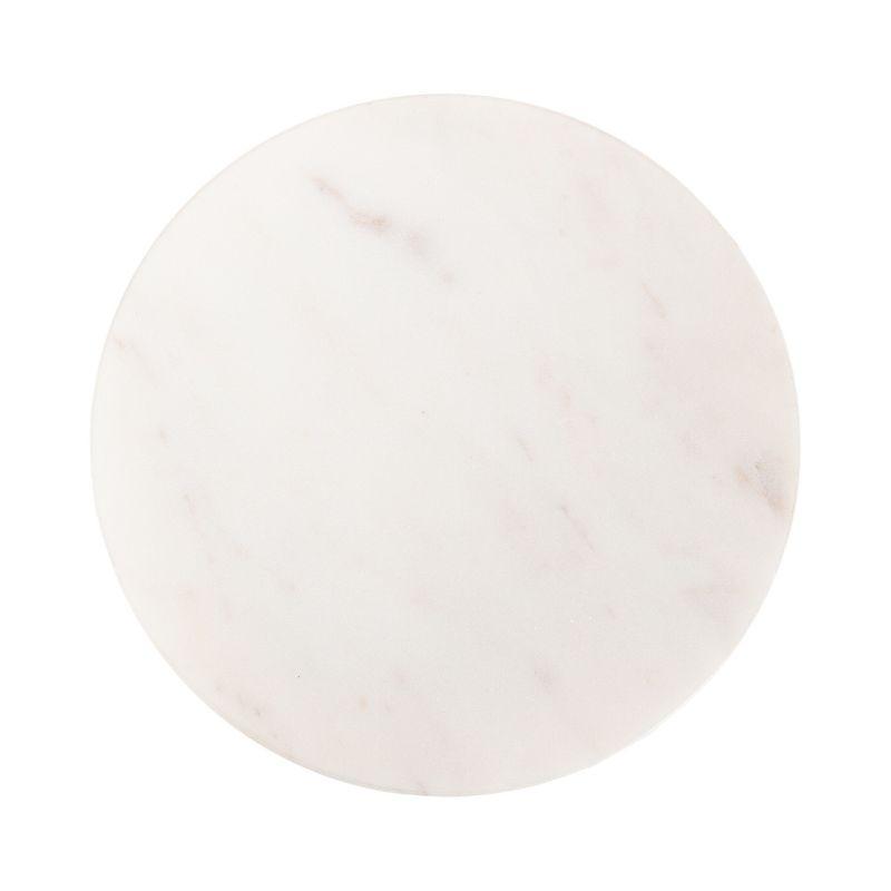 Kate and Laurel Helio Glam Drink Table, 8x8x24, Pewter