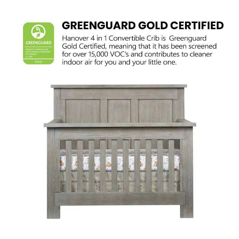 SOHO BABY Hanover 4-in-1 Convertible Crib - Oak Gray