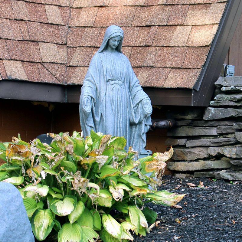 34.38" Resin Virgin Mary Statuary - Granite - Emsco