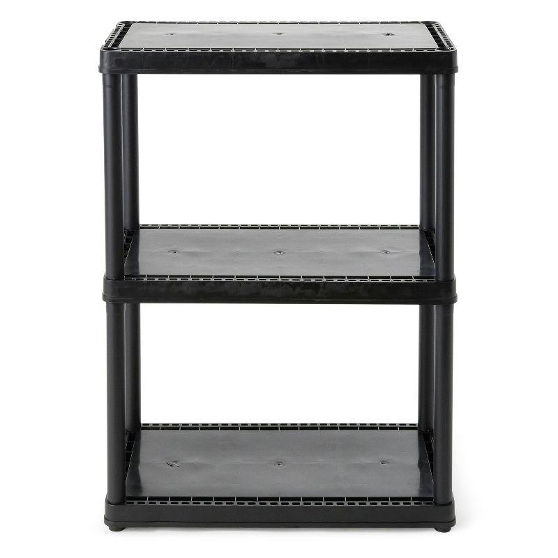 Kids' Playroom 3-Shelf Black Storage Organizer for Toys