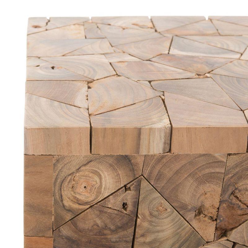 Forbes Square Stool - Medium Oak - Safavieh