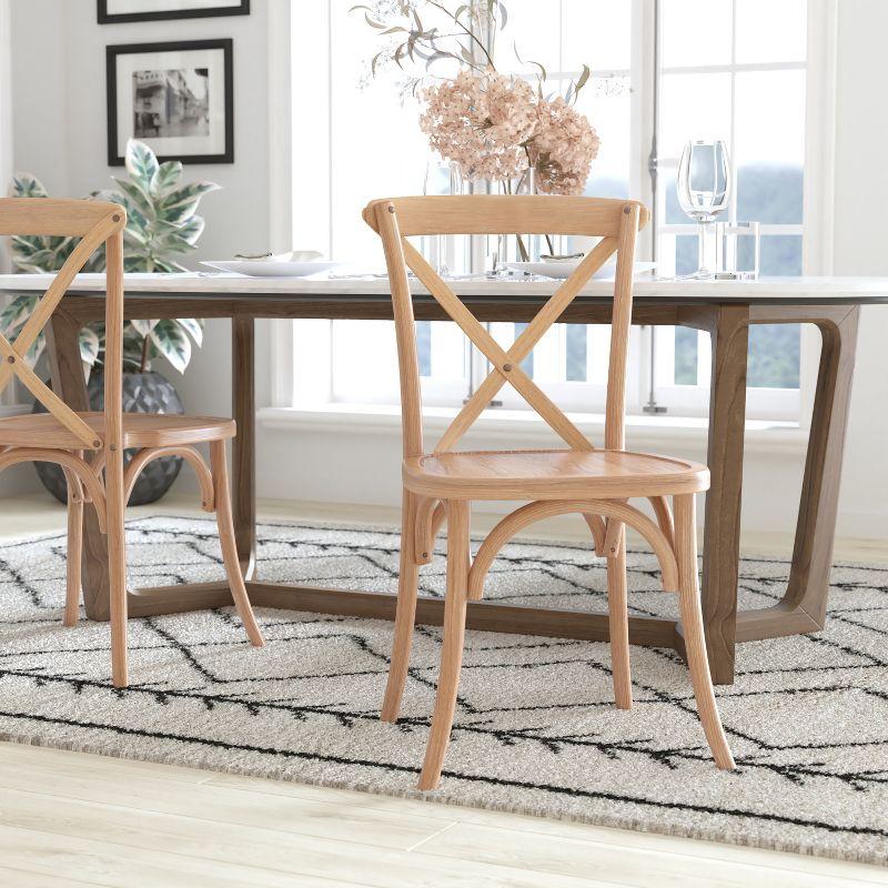 Flash Furniture Advantage Driftwood X-Back Chair