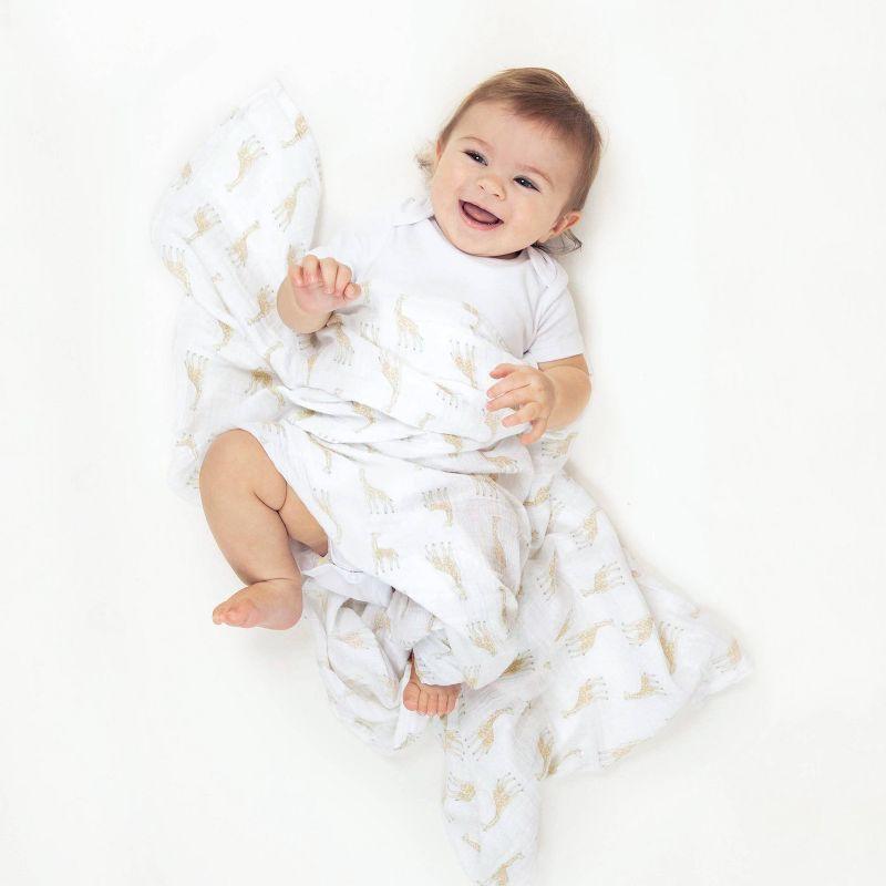 aden + anais essentials Muslin Swaddle Blankets - Natural History - 4pk