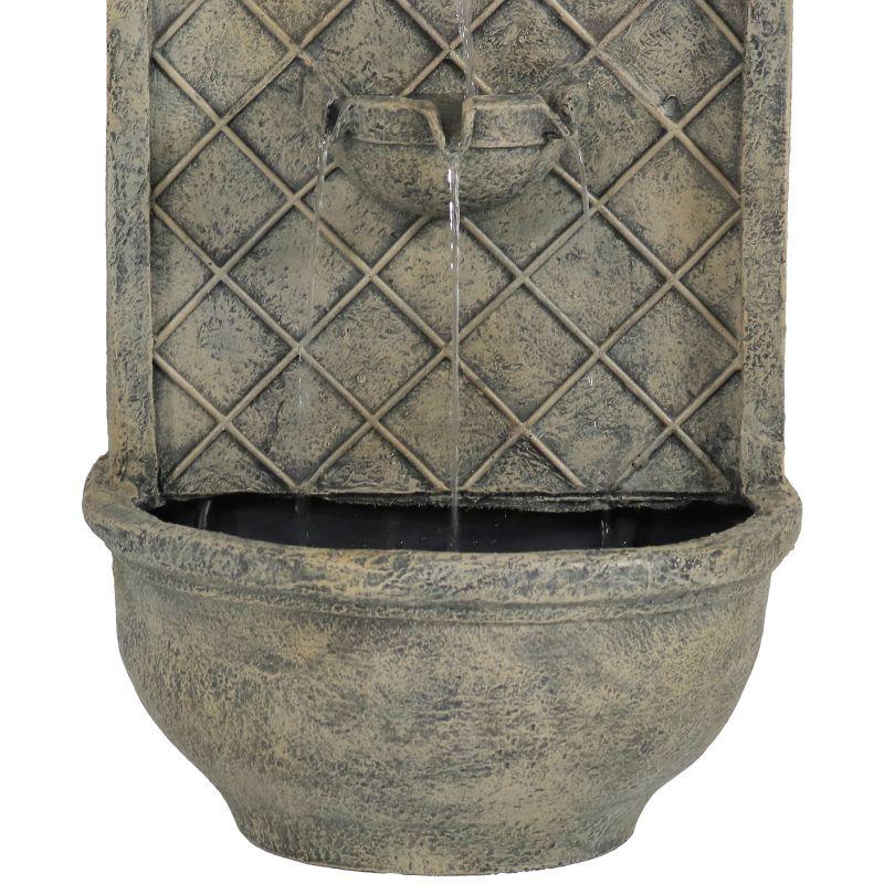 Sunnydaze 26"H Electric Polystone Messina Outdoor Wall-Mount Water Fountain