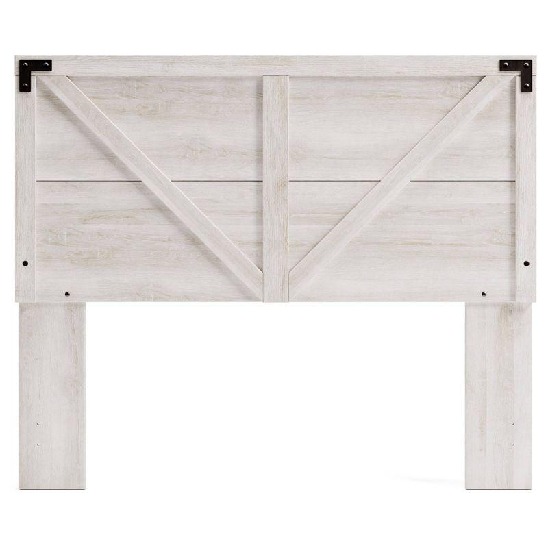 Queen Shawburn Panel Headboard White/Dark Gray - Signature Design by Ashley: Crossbuck Detail, Wood Frame Mounted