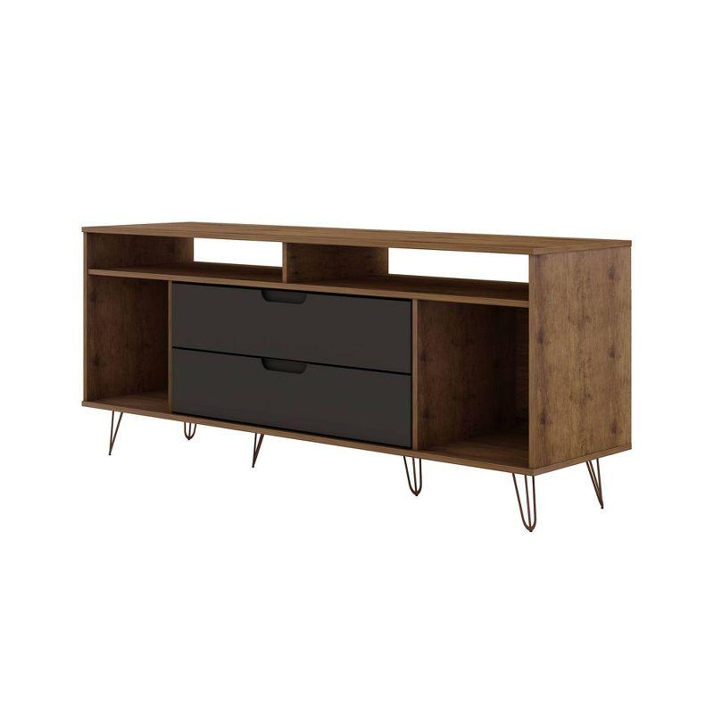 Rockefeller TV Stand for TVs up to 60'': Media Console with Storage - Manhattan Comfort