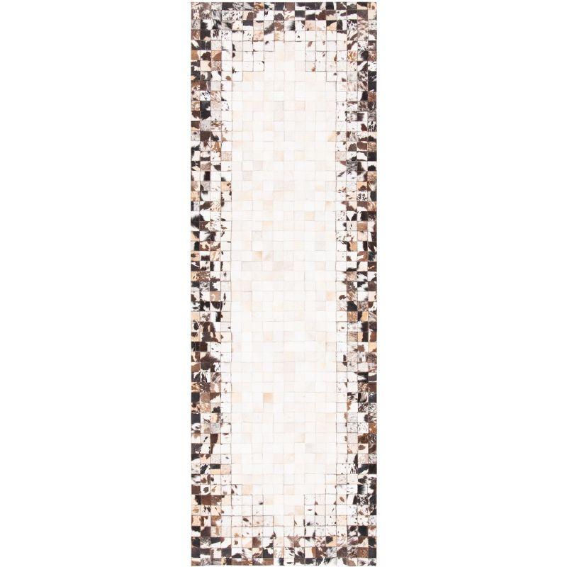 Studio Leather STL812 Hand Woven Runner Rug - Beige/Brown - 2'3"x7' - Safavieh.